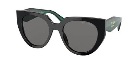 Prada PR 14WS 09Q5S0 52 Black/Talc Sunglasses 